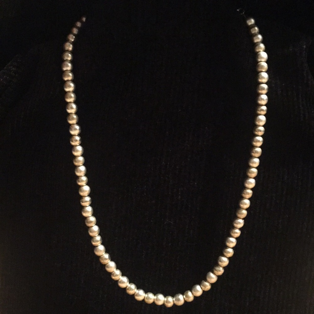 Silver NAPIER beaded necklace 15”
